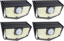 Carica l'immagine nel visualizzatore di Gallery, Faretti Solari a Led Da Esterno IP67 Con Sensore Di Movimento Lampade Solari a L