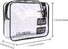 Carica l'immagine nel visualizzatore di Gallery, Beauty Case Trasparente, 2 Sacchetti Trasparenti per Aeroplano, Beauty Case per