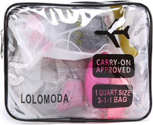 Carica l'immagine nel visualizzatore di Gallery, Beauty Case Trasparente, 2 Sacchetti Trasparenti per Aeroplano, Beauty Case per