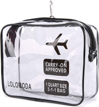 Carica l'immagine nel visualizzatore di Gallery, Beauty Case Trasparente, 2 Sacchetti Trasparenti per Aeroplano, Beauty Case per