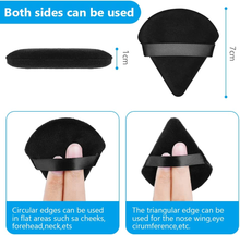 Carica l'immagine nel visualizzatore di Gallery, Piumini Da Cipria, 4 Pezzi Soffio Di Cipria Triangolo Del Viso, Riutilizzabile S