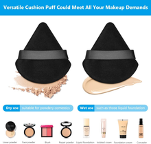 Carica l'immagine nel visualizzatore di Gallery, Piumini Da Cipria, 4 Pezzi Soffio Di Cipria Triangolo Del Viso, Riutilizzabile S