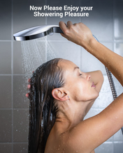 Carica l'immagine nel visualizzatore di Gallery, Soffione Doccia Anticalcare - Soffione Doccia Grande (130 Mm Di Diametro) Con 3