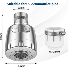 Carica l'immagine nel visualizzatore di Gallery, Aeratore per Rubinetto, 360 ° Girevole Lavello Rubinetto, Gorgogliatore Aeratore
