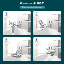 Carica l'immagine nel visualizzatore di Gallery, Rubinetto Rotante 1440 Gradi,Prolunga Rubinetto Bagno in 2 Modalità,Filtro per A