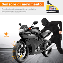 Carica l'immagine nel visualizzatore di Gallery, Bloccadisco Moto Lucchetto Moto Antifurto Con Allarme Sonoro 110DB, Blocca Disco