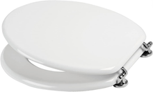 Carica l'immagine nel visualizzatore di Gallery, SEDILE COPRIWATER TAVOLETTA BIANCO UNIVERSALE per BAGNO COPRI WC in LEGNO