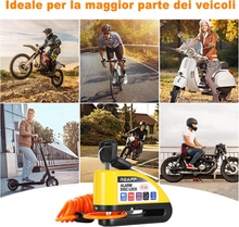 Carica l'immagine nel visualizzatore di Gallery, Bloccadisco Moto Lucchetto Moto Antifurto Con Allarme Sonoro 110DB, Blocca Disco