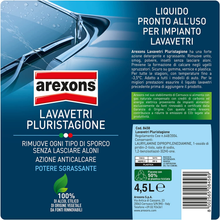 Carica l'immagine nel visualizzatore di Gallery, LAVAVETRI PLURISTAGIONE -3.5 °C Liquido Lavavetri Auto 4.5 L Liquido Tergicrista