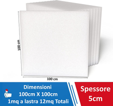 Carica l'immagine nel visualizzatore di Gallery, - Pannelli Polistirolo Isolanti 10 Kg/Mq, 12 Pezzi, 100X100X5 Cm, Pannelli Isola
