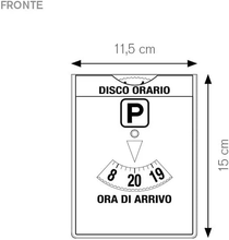 Carica l'immagine nel visualizzatore di Gallery, Disco ORARIO Maxi Con Bustina Trasparente Protettiva in PVC Cm 11X14 (1 Disco Or