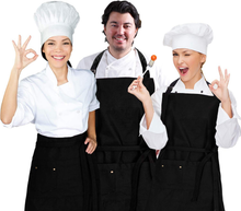 Carica l'immagine nel visualizzatore di Gallery, Tablier, 100% Coton Tablier de Cuisine Avec Cordon Réglable, Qualité Profes