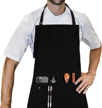 Carica l'immagine nel visualizzatore di Gallery, Tablier, 100% Coton Tablier de Cuisine Avec Cordon Réglable, Qualité Profes