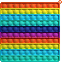 Carica l'immagine nel visualizzatore di Gallery, Pop It 10X10 Mit Die Anzahl, L’Rainbow Popits Spiel, Poppit Spielzeug für Ridurr