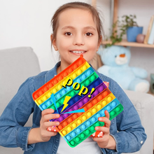 Carica l'immagine nel visualizzatore di Gallery, Pop It 10X10 Mit Die Anzahl, L’Rainbow Popits Spiel, Poppit Spielzeug für Ridurr