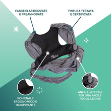 Carica l'immagine nel visualizzatore di Gallery, Baby Carrier Easy To Wear (Easy On), Adjustable Unisex - Marsupial