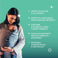Carica l'immagine nel visualizzatore di Gallery, Baby Carrier Easy To Wear (Easy On), Adjustable Unisex - Marsupial