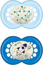 Carica l'immagine nel visualizzatore di Gallery, Original Nuit Sucette Brillant IN Lot De 2, Silicone, avec Housse Porte Ciu