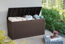 Carica l'immagine nel visualizzatore di Gallery, Comfy Brown Trunk - 270 L Capacity, in Resin, 116.7 x 44.7 x 57 cm