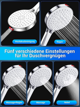 Carica l'immagine nel visualizzatore di Gallery, Kopfbrause Dusche Mit Rohr Anti-kalk - Hochdruck Einsparung Wasser Dusche So