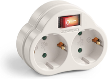 Carica l'immagine nel visualizzatore di Gallery, Perfect, Sortie Multiple Avec Interrupteur On/Off, 2 Prises Schuko,16A/250V