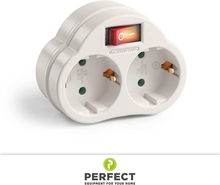 Carica l'immagine nel visualizzatore di Gallery, Perfect, Sortie Multiple Avec Interrupteur On/Off, 2 Prises Schuko,16A/250V