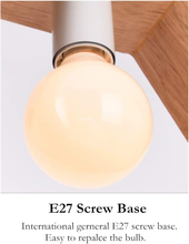 Carica l'immagine nel visualizzatore di Gallery, E27 Retro Chandelier Pendant Lamp in Wood E27 Ceiling Light Indoor in Le