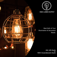 Carica l'immagine nel visualizzatore di Gallery, LED Leuchtmittel Edison Ambra Warmwasser 2700K Birne Filament Vintage-Stil Antic