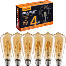 Carica l'immagine nel visualizzatore di Gallery, LED Leuchtmittel Edison Ambra Warmwasser 2700K Birne Filament Vintage-Stil Antic