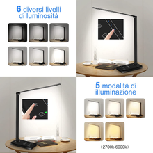Carica l'immagine nel visualizzatore di Gallery, Lampe de Bureau LED, Table Avec Recharge sans Fil Et Porte De Ric