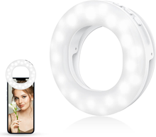 Carica l'immagine nel visualizzatore di Gallery, Ring Lumière Téléphone pour Selfie Avec 48 LED Et 3 Modalités De Éclairage,