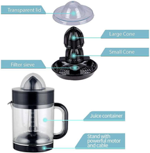 Carica l'immagine nel visualizzatore di Gallery, Presse-Agrumes Électrique Professionnel De 30W, Capacité 1,2 Litres, 2 Cônes