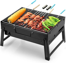 Carica l'immagine nel visualizzatore di Gallery, Barbecue de Poche À Charbon, Mini Barbecue pour 1-4 Personnes, Grille Pliant