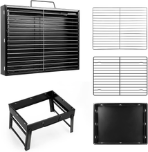 Carica l'immagine nel visualizzatore di Gallery, Barbecue de Poche À Charbon, Mini Barbecue pour 1-4 Personnes, Grille Pliant