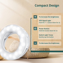 Carica l'immagine nel visualizzatore di Gallery, Ring Light Telefon für Selfie Mit 48 LED Und 3 Modus Über Beleuchtung, Stick