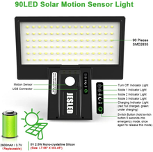 Carica l'immagine nel visualizzatore di Gallery, Lumière Solaire Avec 90 LED, Lampe Extérieur Détecteur de Mouvement, 4 MO