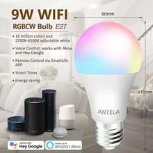 Carica l'immagine nel visualizzatore di Gallery, Glühbirnen LED Alexa Inteligente Wifi, Dimmbar Birne Smart 10W, RGB & 2