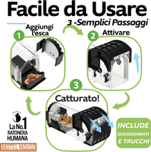 Carica l'immagine nel visualizzatore di Gallery, Trap für Mäuse Lebendfalle Die Nicht Tötet Mouse Trap Mehrweg Mensch Käfig Top