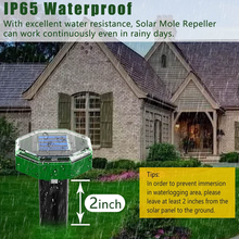 Carica l'immagine nel visualizzatore di Gallery, Maulwürfe Ultraschall Solar 8 Stücke, für Anti Maulwurf Mit IP65 Wasserdicht