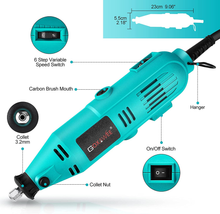 Carica l'immagine nel visualizzatore di Gallery, Outil Rotatif Trousse,Mini Perceuse Avec Bras Télescopique / Pince de Table / Au