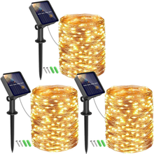Carica l'immagine nel visualizzatore di Gallery, 【 3 Stücke】 Lichter Solar Externe, 51M 450LED Kette Hell Externe 8 Brazil Slip