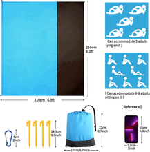 Carica l'immagine nel visualizzatore di Gallery, Mat Meer Decke Von Strand 250 X 210 CM Zelt Zubehör Mumien Biker