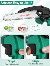 Carica l'immagine nel visualizzatore di Gallery, ® Mini Battery Chainsaw, 6 Inches Battery Saw for Pruning With 2 * 21V B