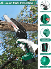 Carica l'immagine nel visualizzatore di Gallery, ® Mini Battery Chainsaw, 6 Inches Battery Saw for Pruning With 2 * 21V B