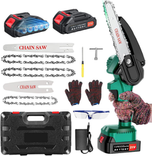 Carica l'immagine nel visualizzatore di Gallery, ® Mini Battery Chainsaw, 6 Inches Battery Saw for Pruning With 2 * 21V B