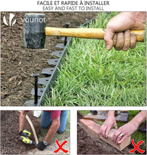 Carica l'immagine nel visualizzatore di Gallery, Rand Garten Flexibel, Bordüre Blumenbeete Kunststoff, Mit 30 Nägel Von Fixation,
