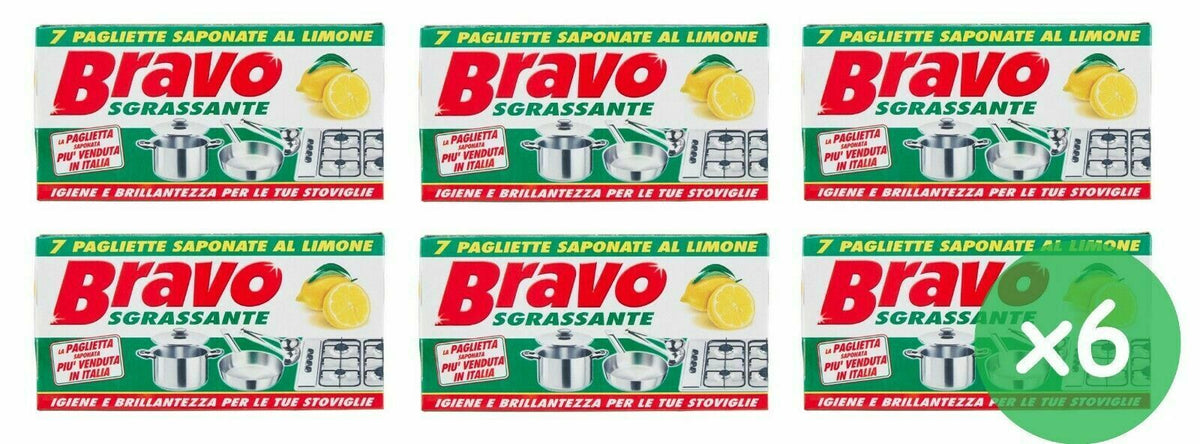 Bravo Sgrassante 7 Pagliette Saponate al Limone per stoviglie