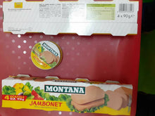 Carica l'immagine nel visualizzatore di Gallery, MONTANA JAMBONET CARNE IN SCATOLA PATE' DI CARNE gr 90x 12scatole