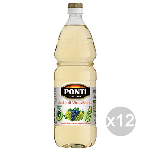 Ponti Set 12 Aceto Pet Lt 1 di Vino Bianco Classico per La Cucina