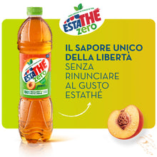 Carica l&#39;immagine nel visualizzatore di Gallery, Estathé Zero Pesca - The Freddo, Senza Zucchero, con Vero Infuso di Foglie di The e Succo di Pesca, Bevanda Analcolica Senza Glutine, 6 Bottiglie da 1,5 lt
